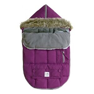 7 A.M. Enfant Kids Puffer Jacket in Purple and Gray